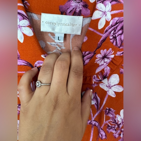 VERY RARE Corey Lynn Calter Clementine dress Size Large orange Anthropologie - Picture 3 of 4